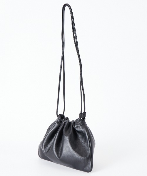 TODAYFUL（トゥデイフル）の「【WEB限定】[TODAYFUL/トゥデイフル] レザー巾着バッグ（ショルダーバッグ・レディース・ブラック・F）」の12枚目の写真