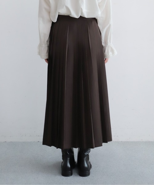 予約】シャンブレートロプリーツ 片ひだコンビスカート | NOMBRE IMPAIR