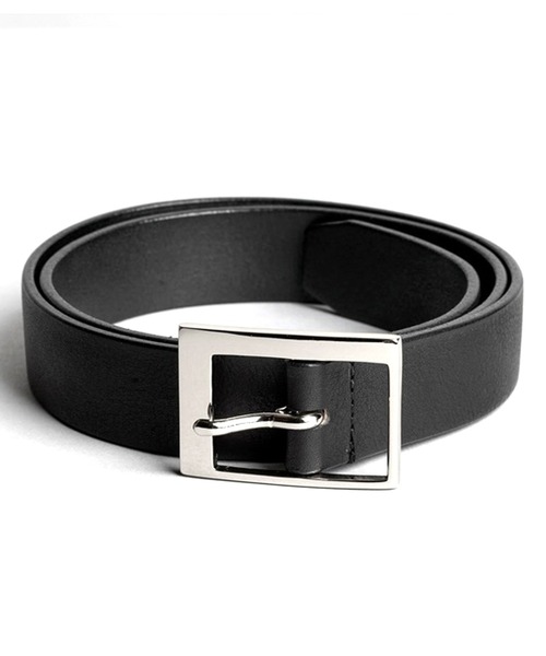 NO ID.】Irregular Square Buckle Leather Belt / イレギュラー