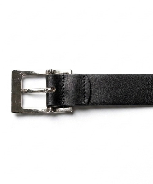 NO ID.(ノーアイディ)の「【NO ID.】Irregular Square Buckle Leather Belt / イレギュラー スクエア バックル レザー ベルト(ベルト・メンズ・ブラック・ONE SIZE)」の3枚目の写真