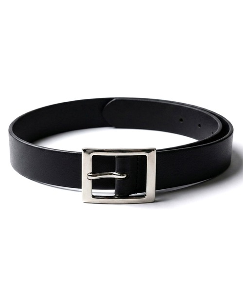 NO ID.(ノーアイディ)の「【NO ID.】Irregular Square Buckle Leather Belt / イレギュラー スクエア バックル レザー ベルト(ベルト・メンズ・ブラック・ONE SIZE)」の4枚目の写真