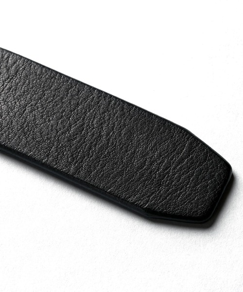 NO ID.(ノーアイディ)の「【NO ID.】Irregular Square Buckle Leather Belt / イレギュラー スクエア バックル レザー ベルト(ベルト・メンズ・ブラック・ONE SIZE)」の6枚目の写真