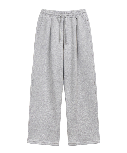 BASIC LABEL（ベーシックラベル）の「Sid one-tuck wide sweatpants 2 Color [BLBT_5001]（スウェットパンツ・レディース・グレー/ブラック・SMALL/MEDIUM/LARGE/X-LARGE）」の3枚目の写真