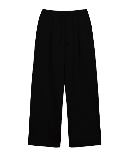 BASIC LABEL（ベーシックラベル）の「Sid one-tuck wide sweatpants 2 Color [BLBT_5001]（スウェットパンツ・レディース・グレー/ブラック・SMALL/MEDIUM/LARGE/X-LARGE）」の4枚目の写真