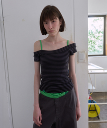 NOCONTENT（ノーコンテント）の「350. ユーネックプティT _ ブラック（Tシャツ/カットソー）」