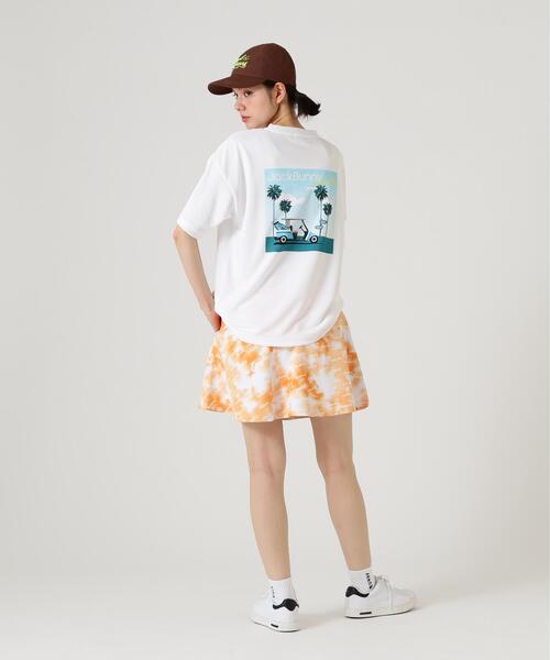 Jack Bunny!!(ジャックバニー)の「【Jack Bunny!!】PEバックメッシュ半袖プリントTシャツ(Tシャツ/カットソー・レディース・ホワイト/イエロー・SMALL/LARGE/MEDIUM)」の4枚目の写真