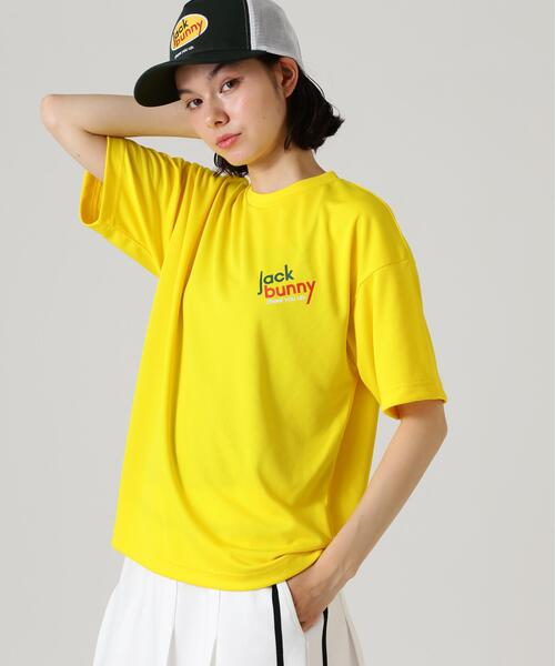 Jack Bunny!!(ジャックバニー)の「【Jack Bunny!!】PEバックメッシュ半袖プリントTシャツ(Tシャツ/カットソー・レディース・ホワイト/イエロー・SMALL/LARGE/MEDIUM)」の11枚目の写真