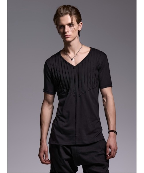 kiryuyrik(キリュウキリュウ)の「CutFrill T(Tシャツ/カットソー・メンズ・ブラック・MEDIUM/SMALL)」の1枚目の写真