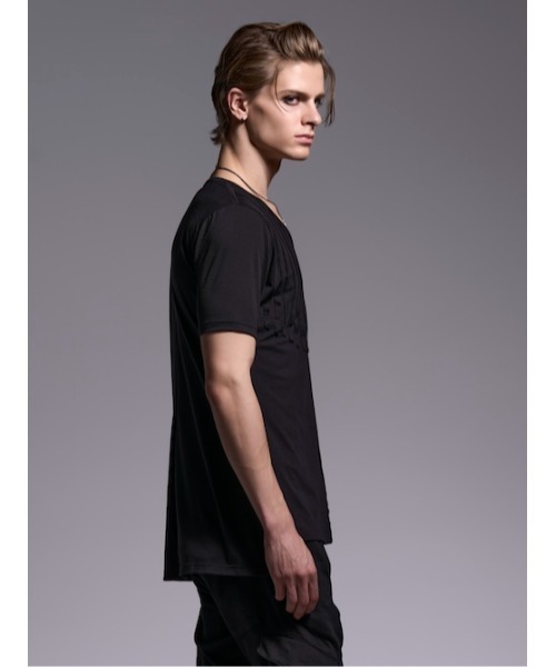 kiryuyrik(キリュウキリュウ)の「CutFrill T(Tシャツ/カットソー・メンズ・ブラック・MEDIUM/SMALL)」の3枚目の写真