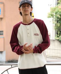 BEN DAVIS（ベンデイビス）の「【BEN DAVIS】BIG WAFFLE L S HENLEY   ワッフル ラグラン ヘンリー ユニセックス 長袖 ロンT（Tシャツ/カットソー）」