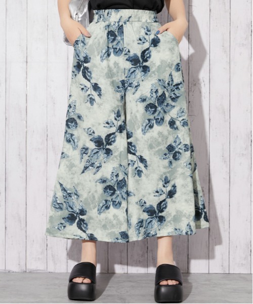 GORGE(ゴージ)の「《花柄プリント・ムラ染め風》ワイドパンツ/フェミニン/春夏秋/全3色(その他パンツ・レディース・ベージュ/グレー/ネイビー・F)」の22枚目の写真