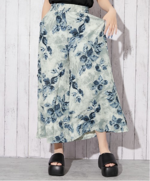 GORGE(ゴージ)の「《花柄プリント・ムラ染め風》ワイドパンツ/フェミニン/春夏秋/全3色(その他パンツ・レディース・ベージュ/グレー/ネイビー・F)」の21枚目の写真