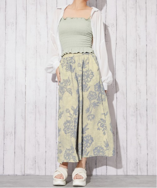 GORGE(ゴージ)の「《花柄プリント・ムラ染め風》ワイドパンツ/フェミニン/春夏秋/全3色(その他パンツ・レディース・ベージュ/グレー/ネイビー・F)」の12枚目の写真