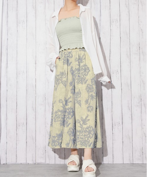 GORGE(ゴージ)の「《花柄プリント・ムラ染め風》ワイドパンツ/フェミニン/春夏秋/全3色(その他パンツ・レディース・ベージュ/グレー/ネイビー・F)」の11枚目の写真