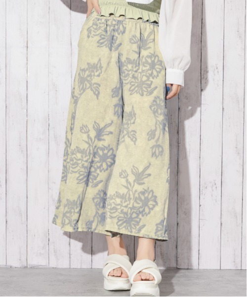 GORGE(ゴージ)の「《花柄プリント・ムラ染め風》ワイドパンツ/フェミニン/春夏秋/全3色(その他パンツ・レディース・ベージュ/グレー/ネイビー・F)」の10枚目の写真
