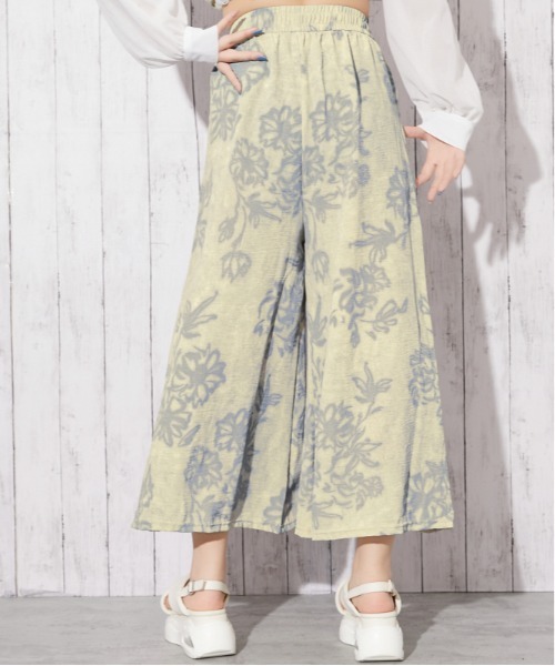 GORGE(ゴージ)の「《花柄プリント・ムラ染め風》ワイドパンツ/フェミニン/春夏秋/全3色(その他パンツ・レディース・ベージュ/グレー/ネイビー・F)」の7枚目の写真