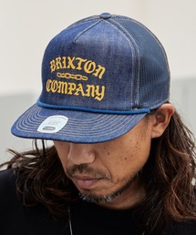 BRIXTON（ブリクストン）の「BRIXTON/ブリクストン CHAINS NP HP TRUCKER HAT メッシュキャップ トラッカーキャップ フラットバイザー 深め 5パネル プリント メンズ ユニセックス 2026年 夏 夏服（キャップ）」