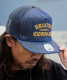 BRIXTON（ブリクストン）の「BRIXTON/ブリクストン CHAINS NP HP TRUCKER HAT メッシュキャップ トラッカーキャップ フラットバイザー 深め 5パネル プリント メンズ ユニセックス 2026年 夏 夏服（キャップ）」