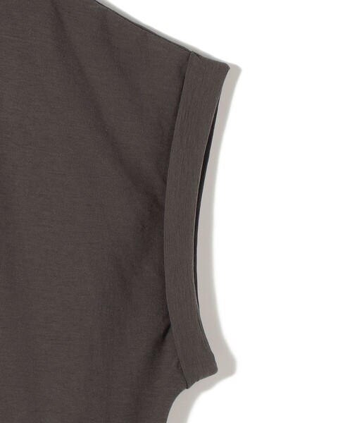 SHIPS(シップス)の「〈手洗い可能〉レース コンビ フレンチ スリーブ TEE(Tシャツ/カットソー・レディース・ホワイト/ダークグレー・ONE SIZE)」の8枚目の写真