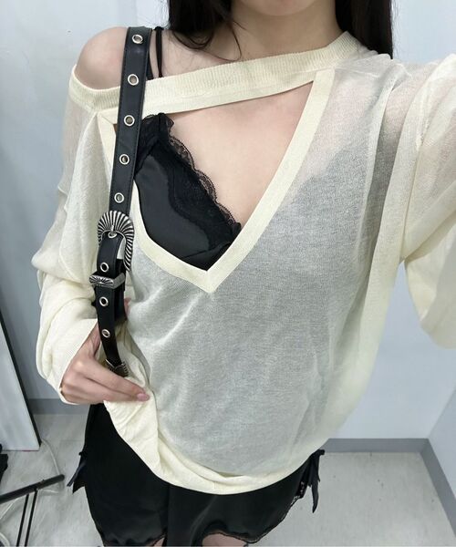 THE MYSTERIOUS HOTEL（ザミステリアスホテル）の「CHOKER SUMMER KNIT [IVORY]（ニット/セーター・レディース・その他・FREE）」の7枚目の写真