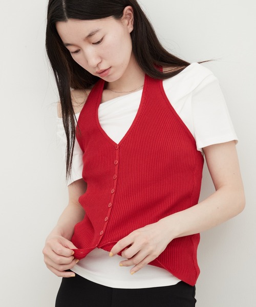 Rib Halter Knit Top — ребристый кроп‑топ‑халтер вязаный