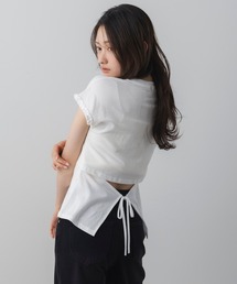 AJUGA. | フリルスリーブデザインTシャツ(Tシャツ/カットソー)