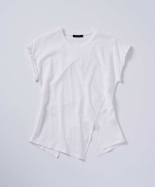AJUGA.(アジュガ)の「フリルスリーブデザインTシャツ(Tシャツ/カットソー・レディース・ブラック/ホワイト・FREE)」の7枚目の写真