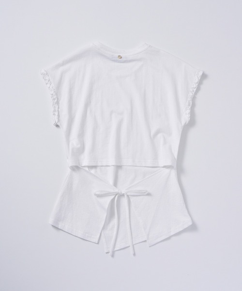 AJUGA.(アジュガ)の「フリルスリーブデザインTシャツ(Tシャツ/カットソー・レディース・ブラック/ホワイト・FREE)」の8枚目の写真