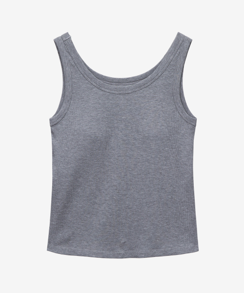 MIND BRIDGE WOMEN（マインドブリッジウーマン）の「[W]キャップ内蔵リブタンクトップ - 3カラー（Tシャツ/カットソー・レディース・ブラック/グレー/ホワイト・55/66）」の5枚目の写真