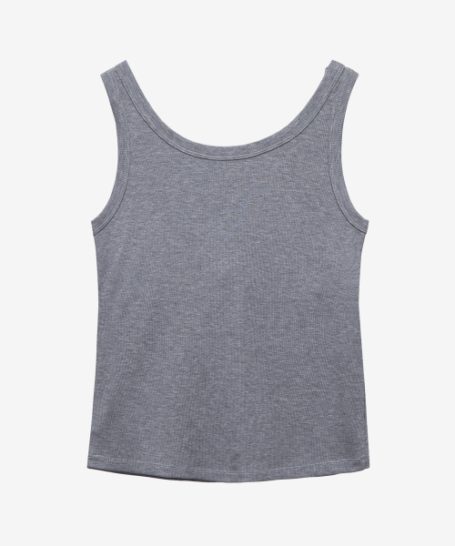MIND BRIDGE WOMEN（マインドブリッジウーマン）の「[W]キャップ内蔵リブタンクトップ - 3カラー（Tシャツ/カットソー・レディース・ブラック/グレー/ホワイト・55/66）」の6枚目の写真