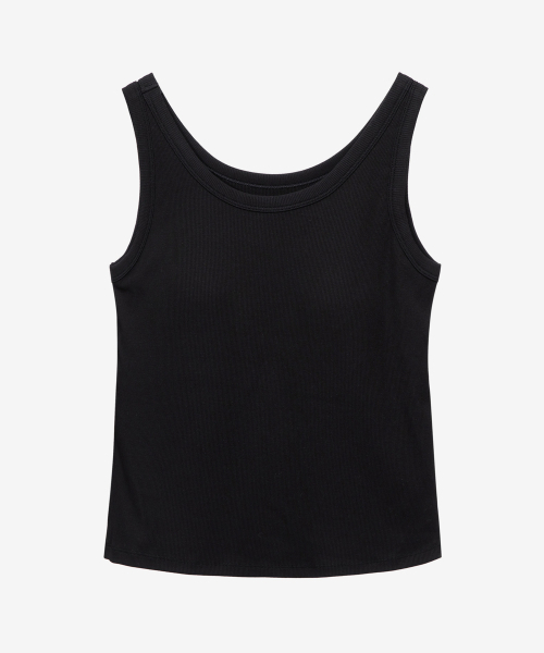MIND BRIDGE WOMEN（マインドブリッジウーマン）の「[W]キャップ内蔵リブタンクトップ - 3カラー（Tシャツ/カットソー・レディース・ブラック/グレー/ホワイト・55/66）」の7枚目の写真