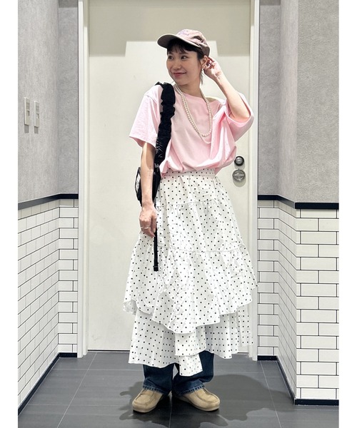 RODEO CROWNS WIDE BOWL（ロデオクラウンズワイドボウル）の「PATTERN ランダムティアードスカート（スカート・レディース・グリーン系その他2/ブラック系その他/グレー系その他/ホワイト系その他・FREE）」の9枚目の写真