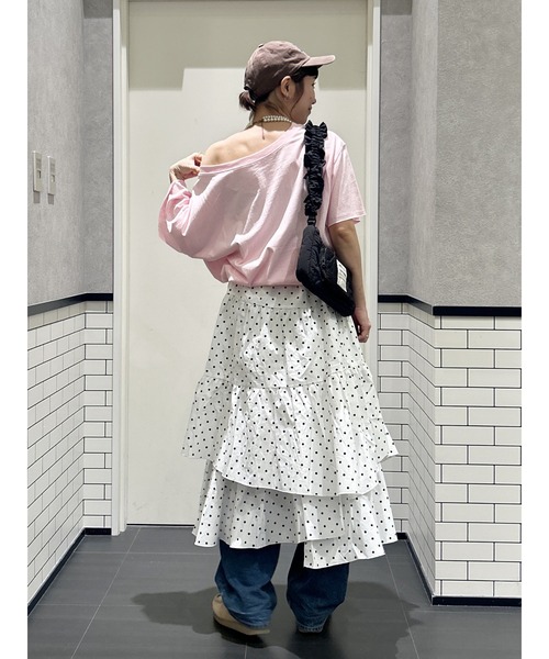 RODEO CROWNS WIDE BOWL（ロデオクラウンズワイドボウル）の「PATTERN ランダムティアードスカート（スカート・レディース・グリーン系その他2/ブラック系その他/グレー系その他/ホワイト系その他・FREE）」の11枚目の写真