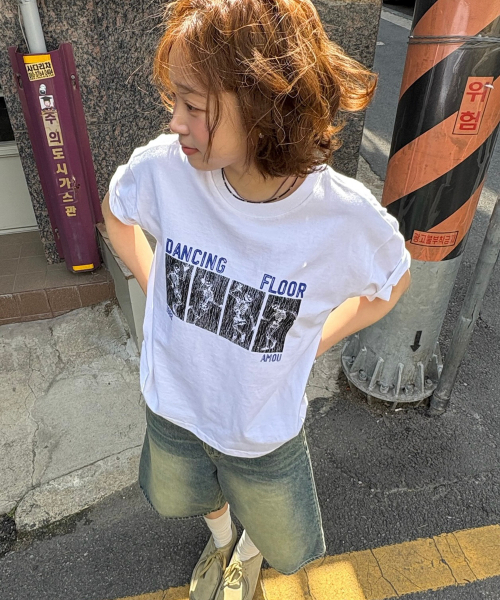 AMOU（アモウ）の「Dancing Skull half  T-shirts WHITE（Tシャツ/カットソー・レディース・その他・3/2/1）」の4枚目の写真