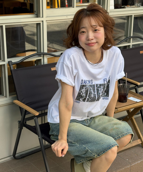 AMOU（アモウ）の「Dancing Skull half  T-shirts WHITE（Tシャツ/カットソー・レディース・その他・3/2/1）」の6枚目の写真