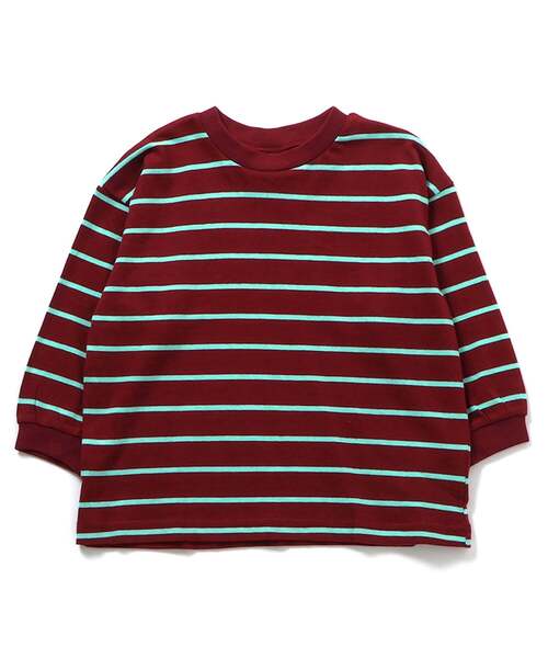 BREEZE（ブリーズ）の「【WEB限定】ゆったりシルエット無地・ボーダー長袖Tシャツ（Tシャツ/カットソー・キッズ・パープル/ピンク/ブラック/ワインレッド/グレー/チャコール/その他11/グリーン/ダークグリーン/ブラウン/その他12/イエロー・160/110/150/90/140/100/130/120）」の11枚目の写真