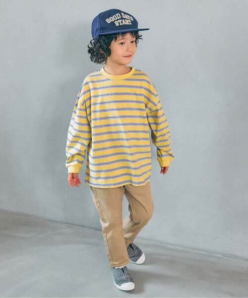 BREEZE（ブリーズ）の「【WEB限定】ゆったりシルエット無地・ボーダー長袖Tシャツ（Tシャツ/カットソー・キッズ・パープル/ピンク/ブラック/ワインレッド/グレー/チャコール/その他11/グリーン/ダークグリーン/ブラウン/その他12/イエロー・160/110/150/90/140/100/130/120）」の20枚目の写真