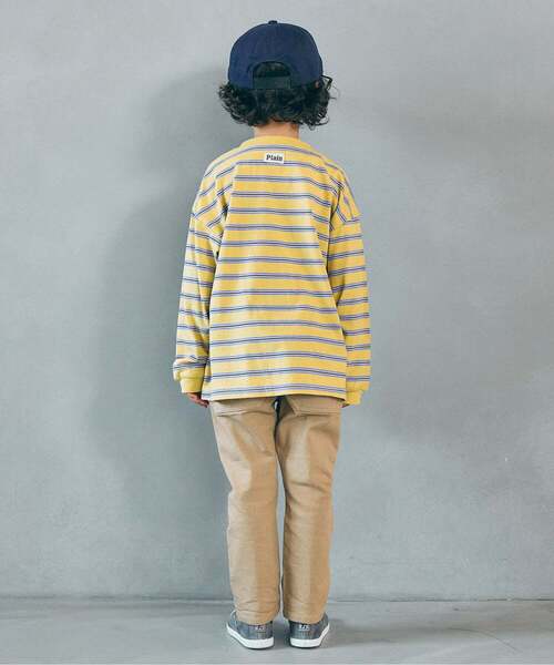 BREEZE（ブリーズ）の「【WEB限定】ゆったりシルエット無地・ボーダー長袖Tシャツ（Tシャツ/カットソー・キッズ・パープル/ピンク/ブラック/ワインレッド/グレー/チャコール/その他11/グリーン/ダークグリーン/ブラウン/その他12/イエロー・160/110/150/90/140/100/130/120）」の21枚目の写真
