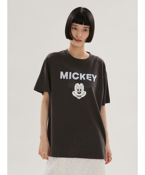 emmi(エミ)の「【emmi×GOOD ROCK SPEED】MICKEY MOUSE /Tシャツ(Tシャツ/カットソー・レディース・ホワイト/チャコールグレー/ピンク・F)」の5枚目の写真