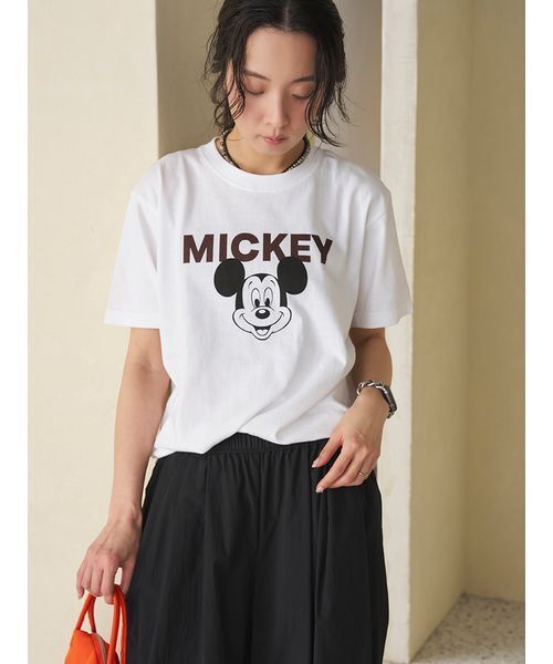 emmi(エミ)の「【emmi×GOOD ROCK SPEED】MICKEY MOUSE /Tシャツ(Tシャツ/カットソー・レディース・ホワイト/チャコールグレー/ピンク・F)」の13枚目の写真