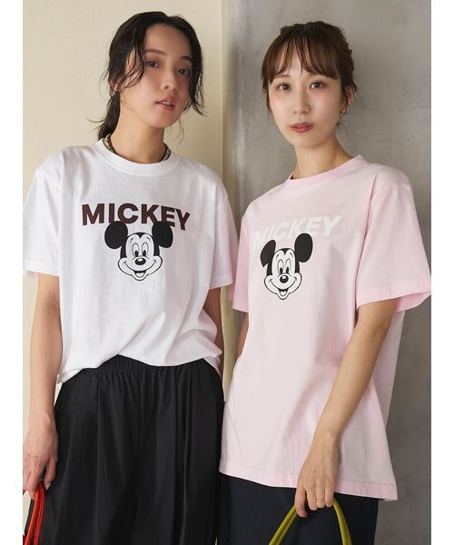 emmi(エミ)の「【emmi×GOOD ROCK SPEED】MICKEY MOUSE /Tシャツ(Tシャツ/カットソー・レディース・ホワイト/チャコールグレー/ピンク・F)」の15枚目の写真