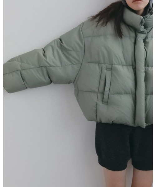 anuke（アンヌーク）の「Standcollar Down Jacket（ダウンジャケット/コート・レディース・チャコールグレー/オリーブ・36inch/38inch）」の8枚目の写真