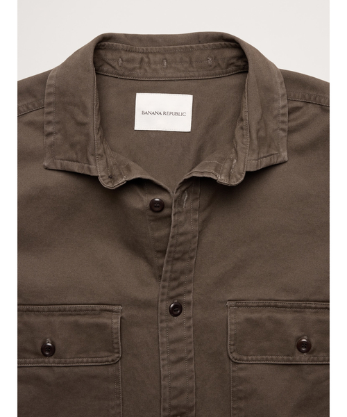 Banana Republic（バナナリパブリック）の「コットンツイル シャツジャケット（その他アウター・メンズ・オリーブ/ブラック・S/M/L/XL）」の9枚目の写真