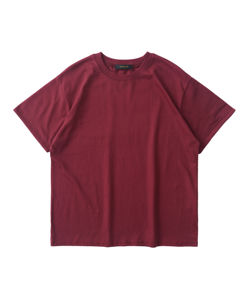 ANALOG MOOD(アナログムード)の「ソフトロールアップ半袖Tシャツ(バーガンディ)(Tシャツ/カットソー・レディース・その他・FREE)」の2枚目の写真