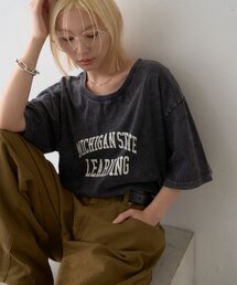 ∴アシッドウォッシュカレッジロゴオーバーTee