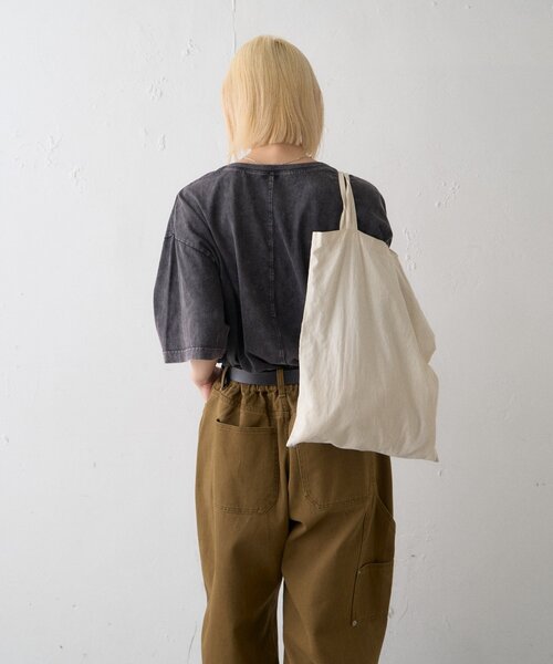 CIAOPANIC TYPY（チャオパニックティピー）の「∴アシッドウォッシュカレッジロゴオーバーTee（Tシャツ/カットソー・レディース・チャコールグレー/ブラウン/グレー系その他・ONE SIZE）」の4枚目の写真