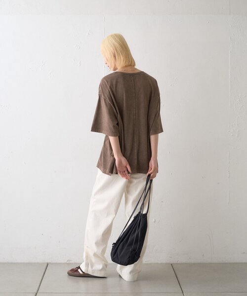 CIAOPANIC TYPY（チャオパニックティピー）の「∴アシッドウォッシュカレッジロゴオーバーTee（Tシャツ/カットソー・レディース・チャコールグレー/ブラウン/グレー系その他・ONE SIZE）」の12枚目の写真