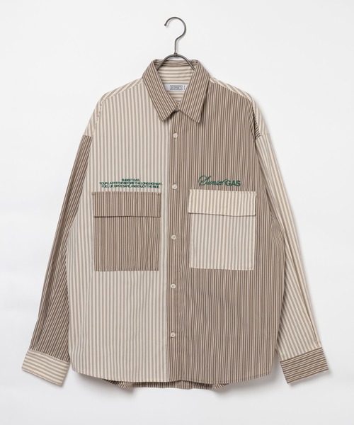 GEORGE'S(ジョージズ)の「切替刺繍シャツ(シャツ/ブラウス・メンズ・ブルー/ベージュ・LARGE/MEDIUM)」の1枚目の写真