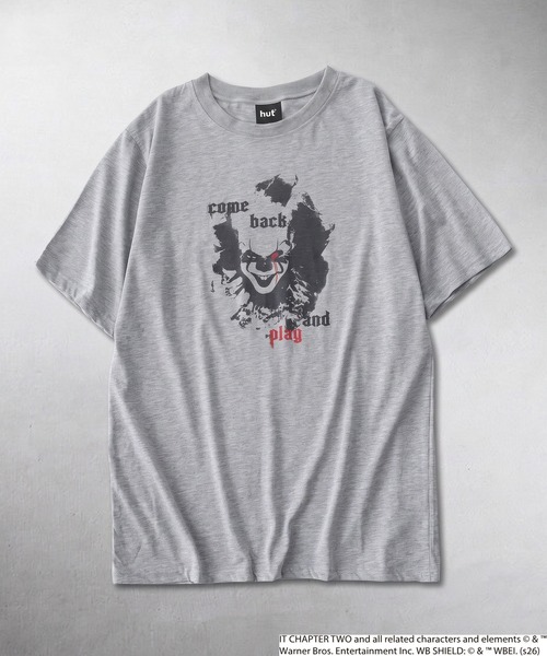 FUNALIVE（ファンアライブ）の「IT/イット ペニーワイズ 天竺 Tシャツ 半袖（Tシャツ/カットソー・メンズ・ブラック系1/グレー系2/グレー系1/ブラック系2・L/LL/M）」の3枚目の写真