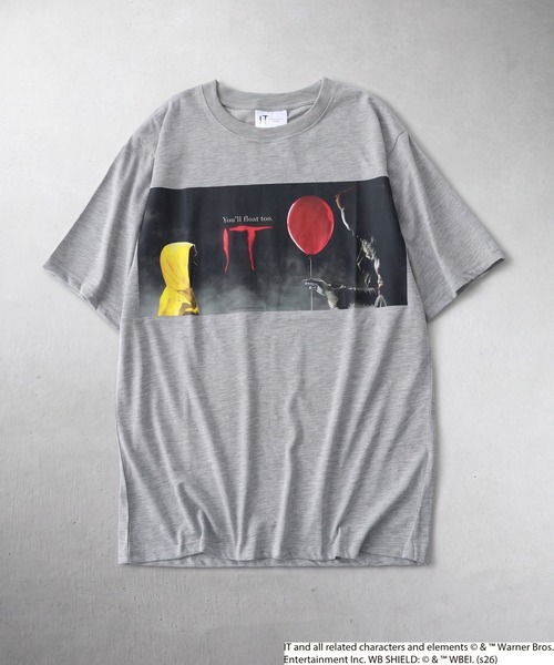 FUNALIVE（ファンアライブ）の「IT/イット ペニーワイズ 天竺 Tシャツ 半袖（Tシャツ/カットソー・メンズ・ブラック系1/グレー系2/グレー系1/ブラック系2・L/LL/M）」の4枚目の写真